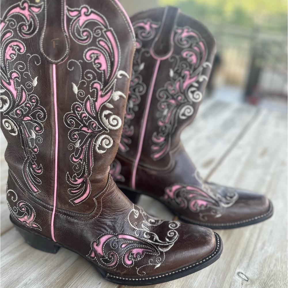Ferrini amazing customized boots size 10